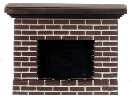 Small Red Brick Fireplace